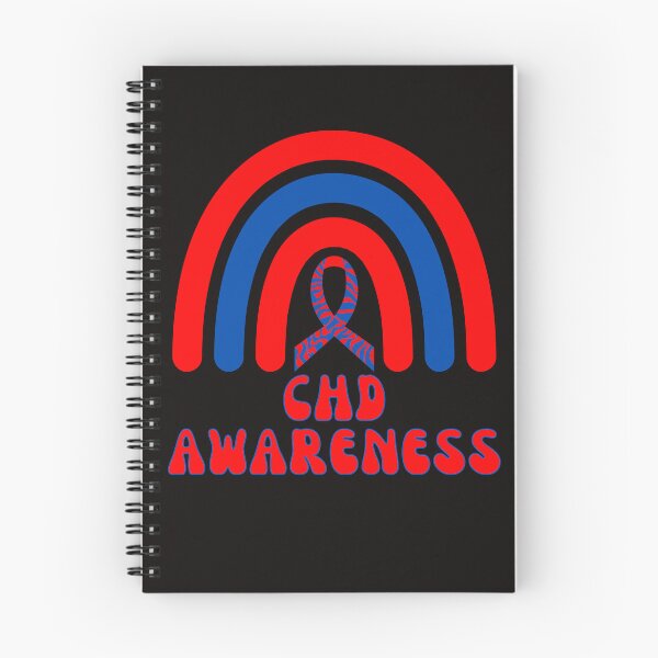 Item preview, CHD Awareness Heart Disease Rainbow Blue Red Ribbon Heart designed and sold by Sarah38.