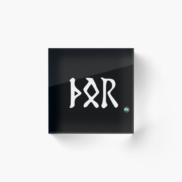 Thor in runes Acrylic Block