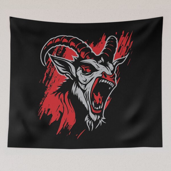 Item preview, screaming goat vector mascot illustration designed and sold by Gerald Waters.