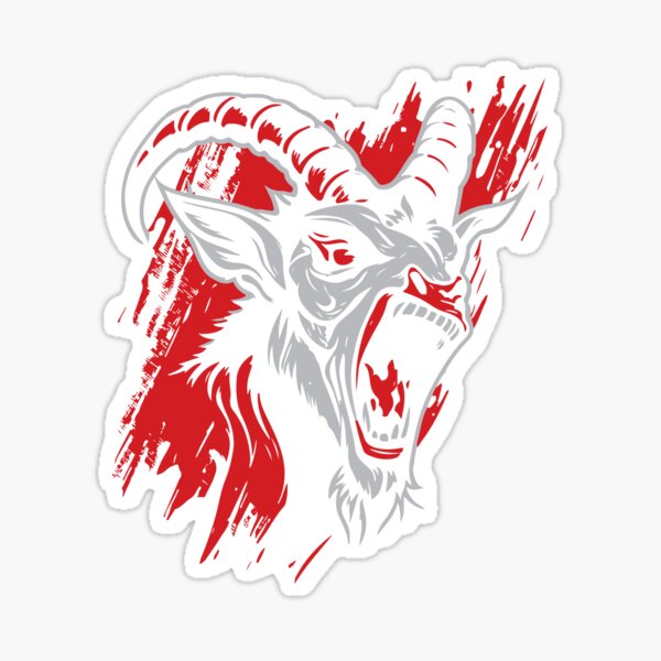 Item preview, screaming goat vector mascot illustration designed and sold by Gerald Waters.