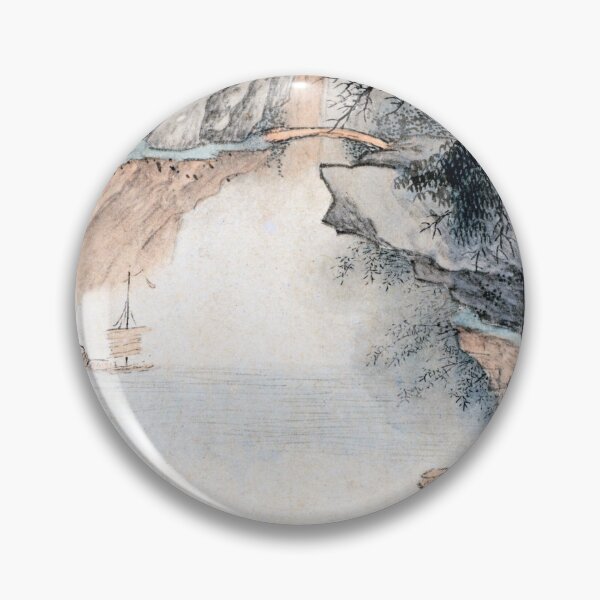 Item preview, Minimalist Painting of a Mountain and Ocean View designed and sold by iamwowie.