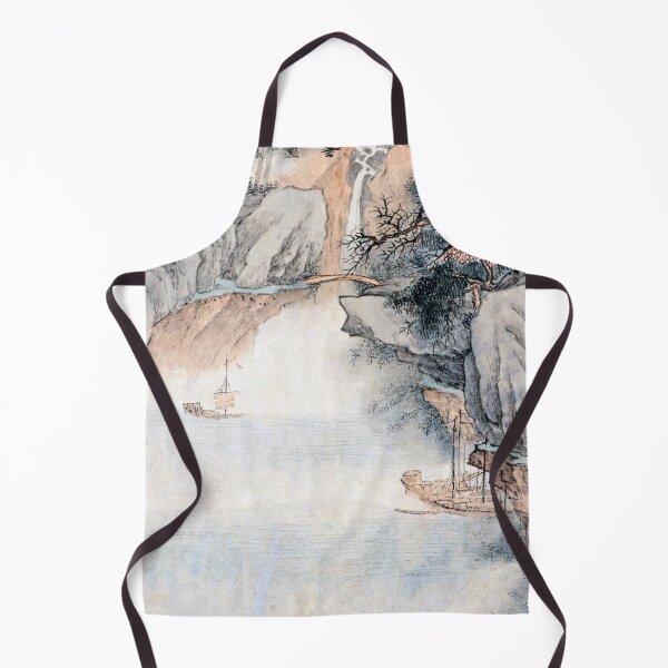 Item preview, Minimalist Painting of a Mountain and Ocean View designed and sold by iamwowie.