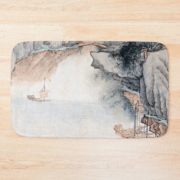 Item preview, Minimalist Painting of a Mountain and Ocean View designed and sold by iamwowie.