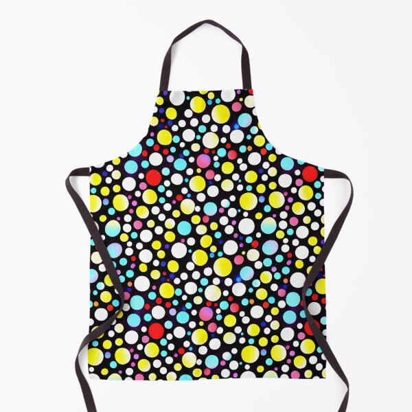 Item preview, Colorful Polka dots on black background designed and sold by patterncrow.
