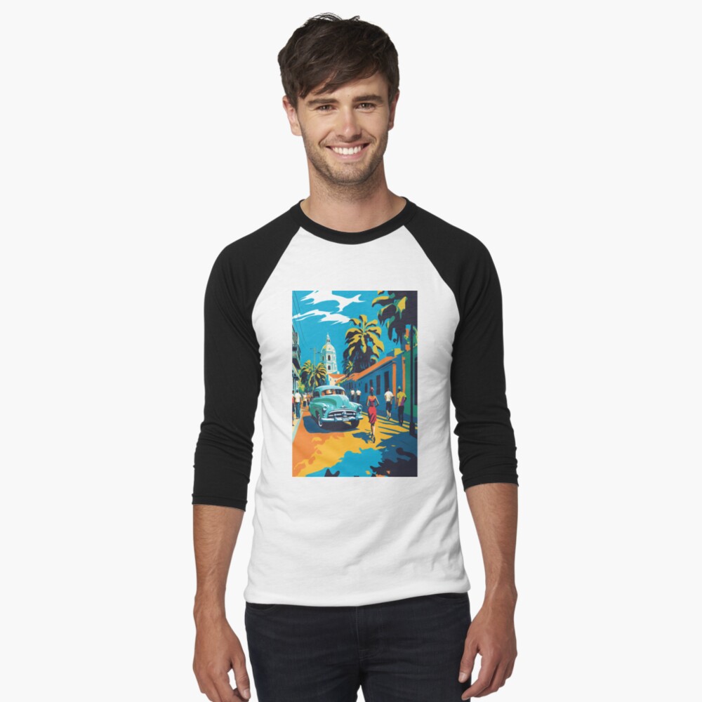 Item preview, Baseball ¾ Sleeve T-Shirt designed and sold by AI-nspiration.