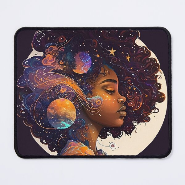 Item preview, cute African-American teenage goddess, with a beautiful ornate afro centric hairstyle designed and sold by BabyDD.