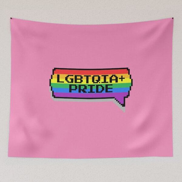 Item preview, LGBTQIA Plus Pride Pixelated Chat Box designed and sold by everything4eva.