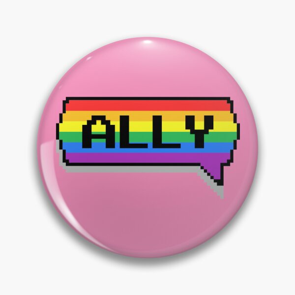Item preview, Rainbow Ally Pride Pixelated Chat Box designed and sold by everything4eva.