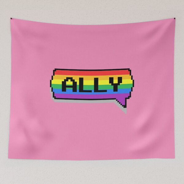 Item preview, Rainbow Ally Pride Pixelated Chat Box designed and sold by everything4eva.