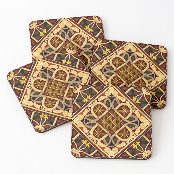 Item preview, Ornamental Gold Plaid pattern  designed and sold by Juliascutecornr.