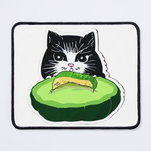 Item preview, Cat Eating Zucchini 03 designed and sold by CheeseBlueprint.