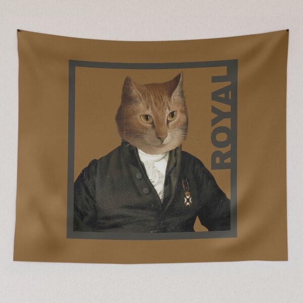 Item preview, Royal Kitty Proud Cat Funny Portrait Art designed and sold by CRHPOD20.