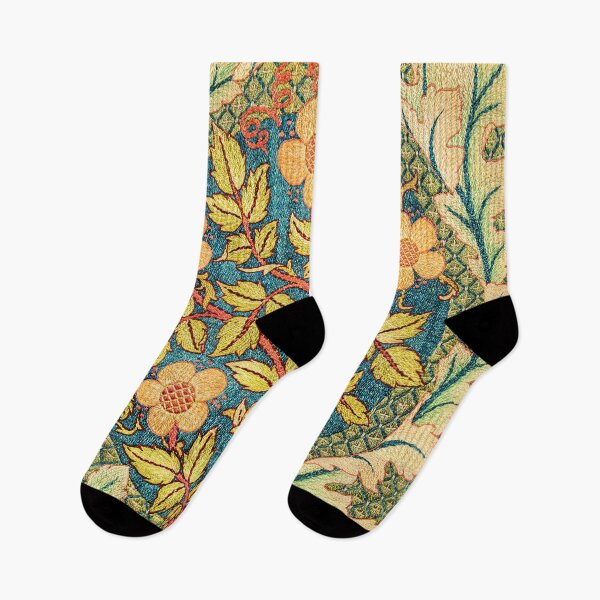 Item preview, William Morris Floral Rose wreath ,Vintage Art Nouveau Botanical Exhibition,william morris flowers designed and sold by Tamas Das.