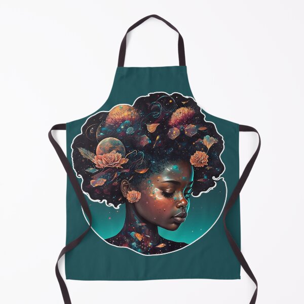 Item preview, cute African-American teenage goddess, with a beautiful ornate Afrocentric with flora hairstyle designed and sold by BabyDD.
