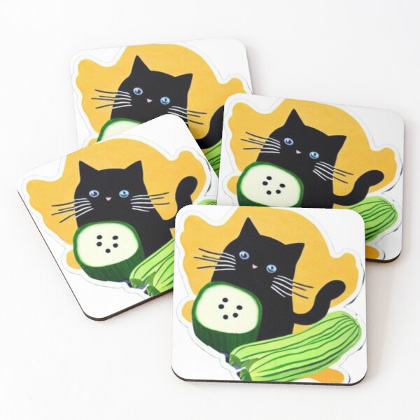 Item preview, Cat Eating Zucchini 04 designed and sold by CheeseBlueprint.