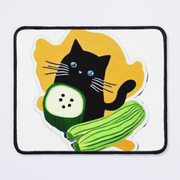 Item preview, Cat Eating Zucchini 04 designed and sold by CheeseBlueprint.