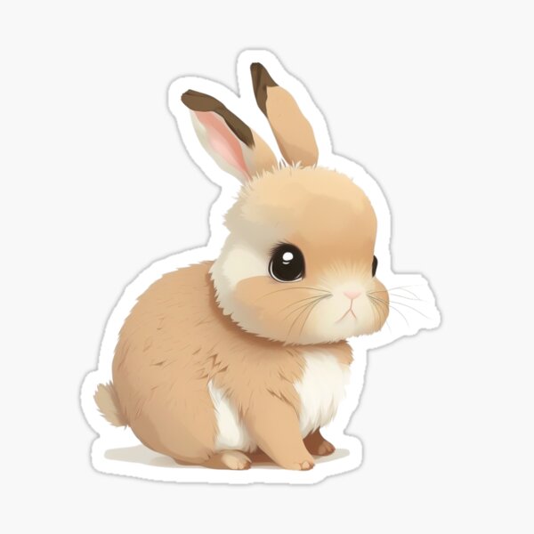 Cute Bunny Rabbit with big round eyes | Sticker