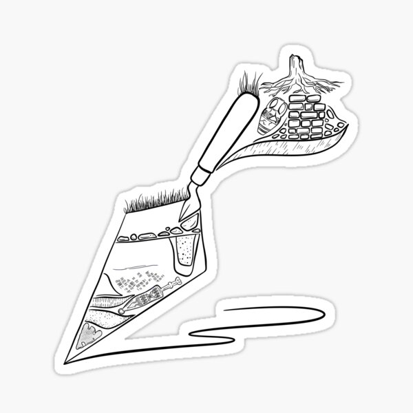 Writing The Past With A Trowel Sticker For Sale By Archaeoink Redbubble