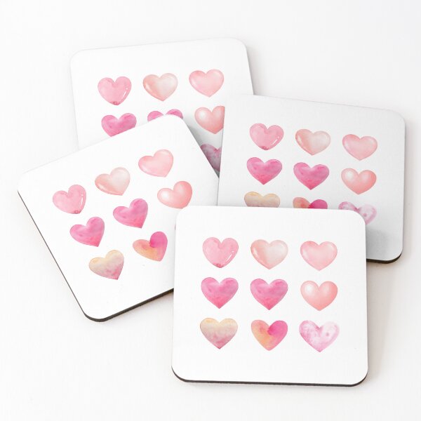 Item preview, Watercolor Pink Hearts Girls Valentines Women's Heart  Valentines For Toddler Valentine's Day Gift Hearts Graphic designed and sold by HAWORD.