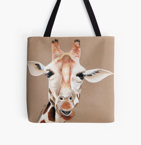 Giraffe All Over Print Tote Bag