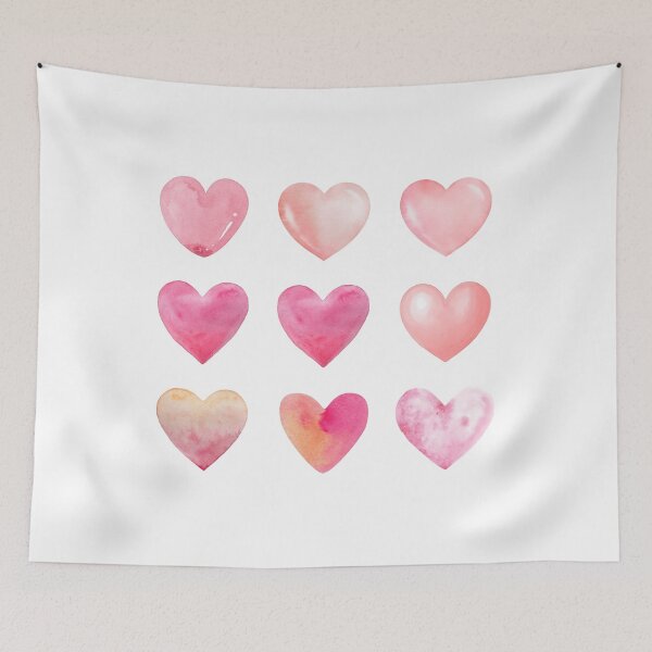 Item preview, Watercolor Pink Hearts Girls Valentines Women's Heart  Valentines For Toddler Valentine's Day Gift Hearts Graphic designed and sold by HAWORD.