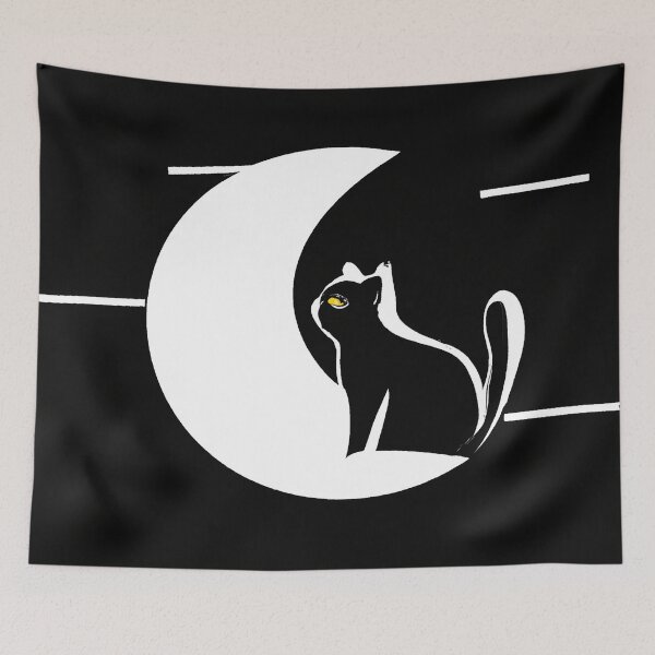 Item preview, Cat on moon designed and sold by kasha-shadow.