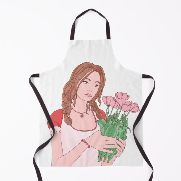 Item preview, Girl with a tulip bouquet designed and sold by LenaAmsonia.