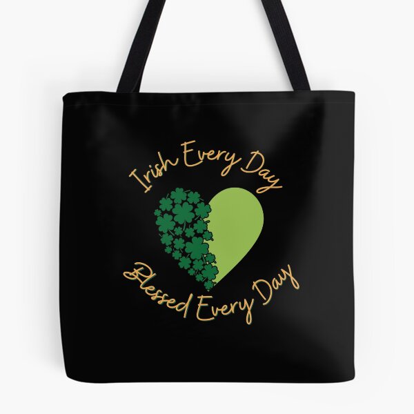 Item preview, Irlandés y bendecido cada día - Love Ireland | Corazón de tréboles del día de San Patricio designed and sold by Ceramic Scripture.