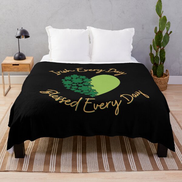 Item preview, Irish & Blessed Every Day - Love Ireland | St Patrick's Day Shamrocks Heart designed and sold by Ceramic Scripture.