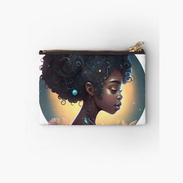 Item preview, cute African-American teenage goddess, with a beautiful ornate Afrocentric and space hairstyle designed and sold by BabyDD.