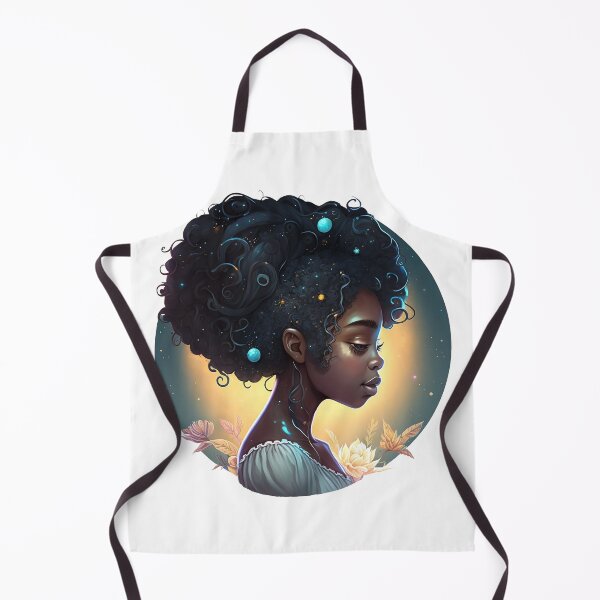 Item preview, cute African-American teenage goddess, with a beautiful ornate Afrocentric and space hairstyle designed and sold by BabyDD.