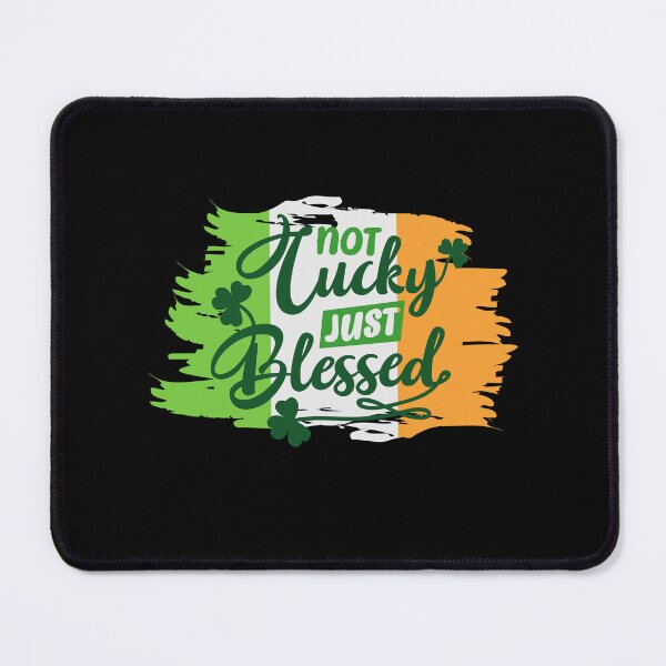 Item preview, Not Lucky Just Blessed - Love Ireland | St Patrick's Day Irish Flag & Shamrocks designed and sold by Ceramic Scripture.