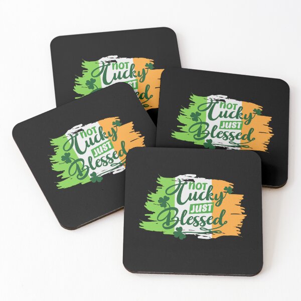 Item preview, Not Lucky Just Blessed - Love Ireland | St Patrick's Day Irish Flag & Shamrocks designed and sold by Ceramic Scripture.