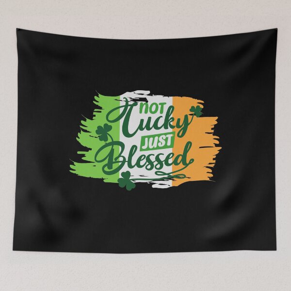Item preview, Not Lucky Just Blessed - Love Ireland | St Patrick's Day Irish Flag & Shamrocks designed and sold by Ceramic Scripture.