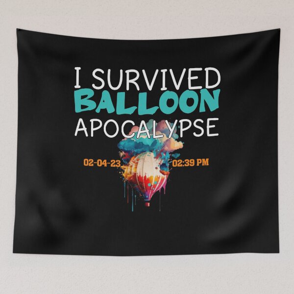 Aperçu de l'œuvre I Survived Balloon Apocalypse Funny Chinese Spy Surveillance créée et vendue par NeboulaHamra.