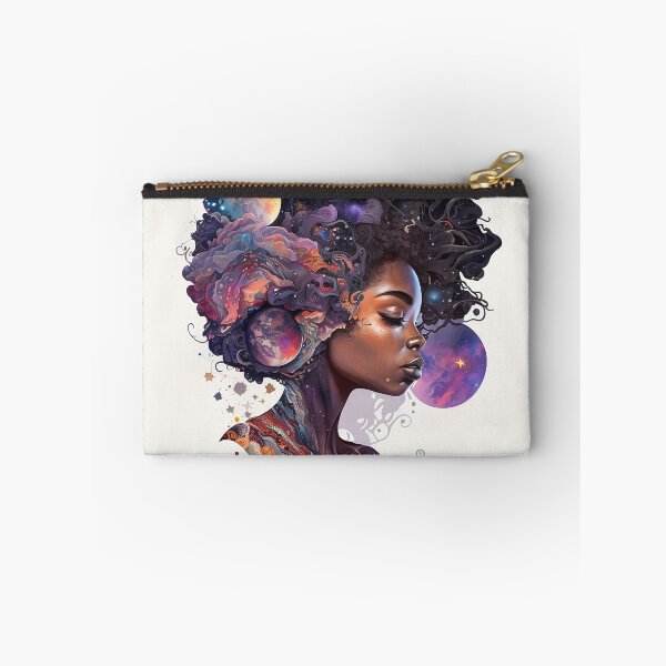 Item preview, cute African-American teenage goddess, with a beautiful ornate Afrocentric with flora hairstyle designed and sold by BabyDD.