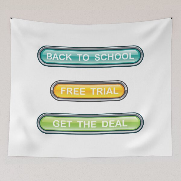 Item preview, Back to School Free trial and Get the deal Buttons designed and sold by vectorworks51.