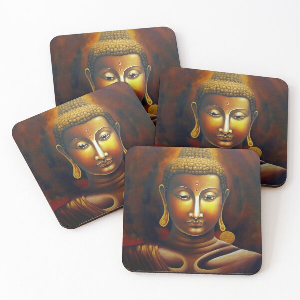 Item preview, Contemplating Calm - Modern Abstract Buddha Portrait designed and sold by bharuarts.