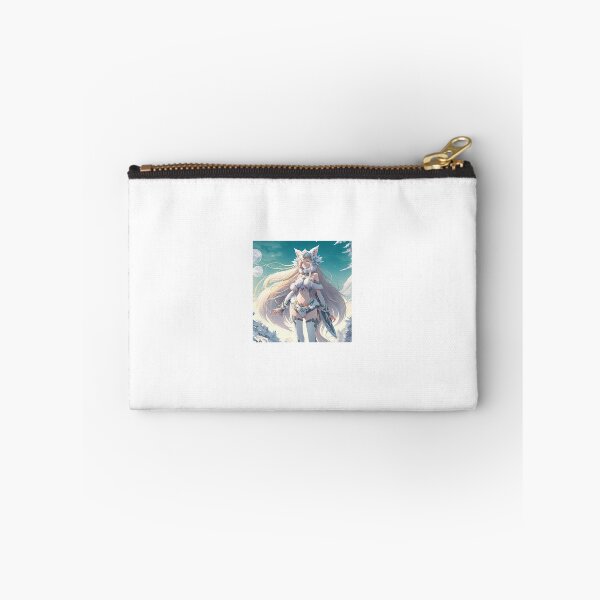 Item preview, Arctic white cute wolf woman anime character designed and sold by Dark Fantasy Store.