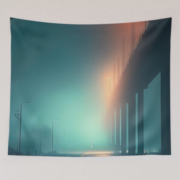 Item preview, Dystopian highway in the mist designed and sold by RK - Shop.