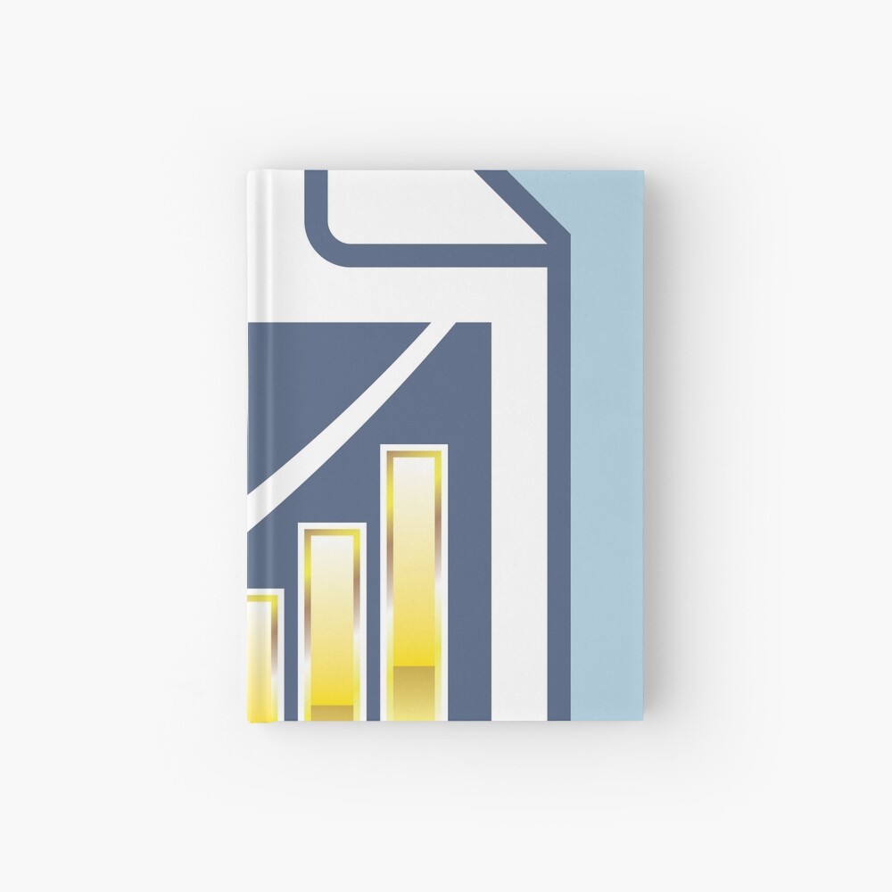 Bar Graph Going Up Hardcover Journal By Vectorworks51 Redbubble