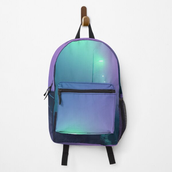 Item preview, Desolate highway in a purple cyan volumetric mist designed and sold by RK - Shop.