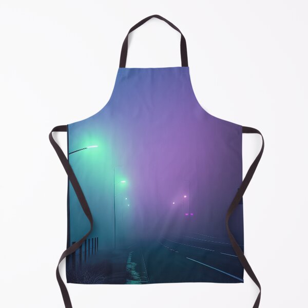 Item preview, Desolate highway in a purple cyan volumetric mist designed and sold by RK - Shop.