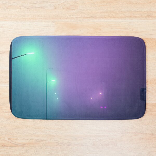 Item preview, Desolate highway in a purple cyan volumetric mist designed and sold by RK - Shop.