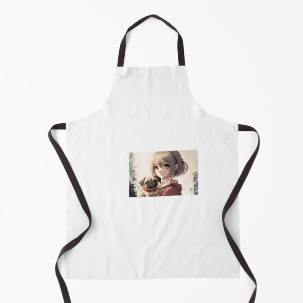 Item preview, Cute anime girl with dog in her hands designed and sold by Dark Fantasy Store.