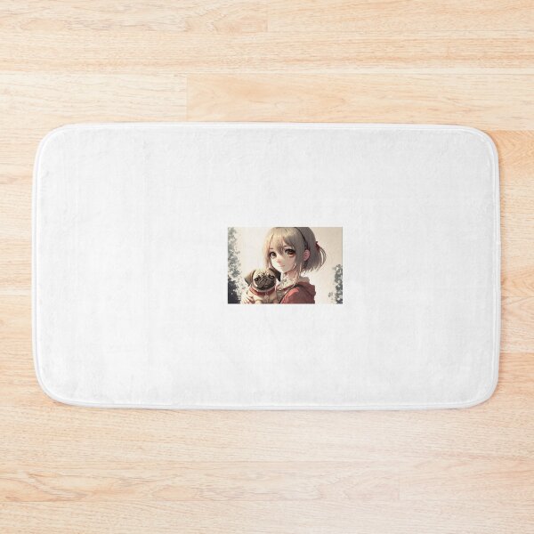 Item preview, Cute anime girl with dog in her hands designed and sold by Dark Fantasy Store.