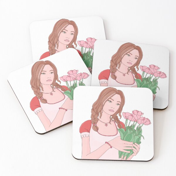 Item preview, Girl with a tulip bouquet designed and sold by LenaAmsonia.