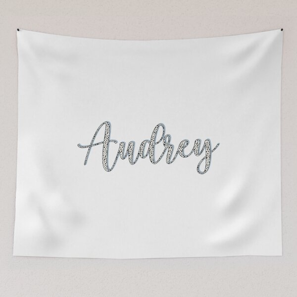 Item preview, Audrey name, Dalmatian pattern Audrey first name designed and sold by Danylo Mikhnievych.