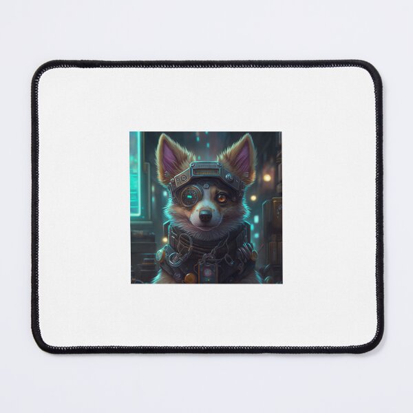 Item preview, Cyberpunk corgi dog designed and sold by Dark Fantasy Store.