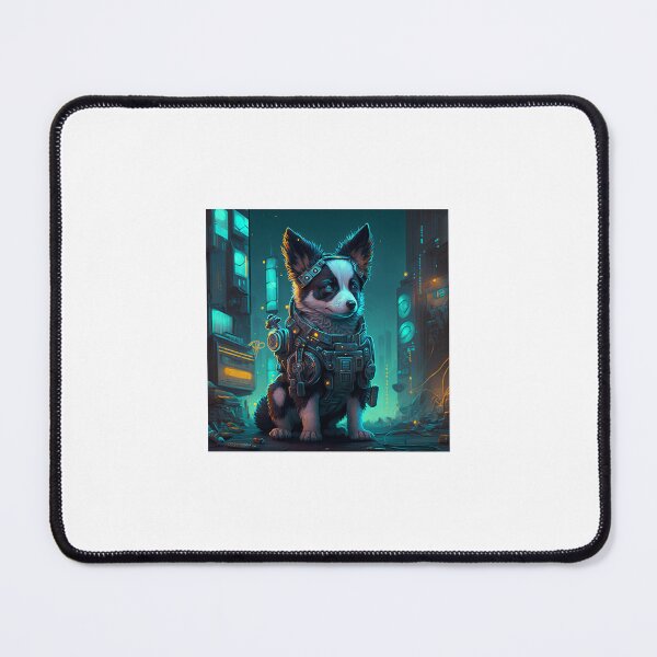 Item preview, cute cyberpunk dog designed and sold by Dark Fantasy Store.